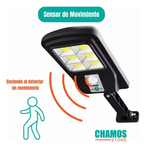 Pack 4 Foco Solar Led Exterior Con Sensor De Movimiento Ip65 Negro Blanco Neutro