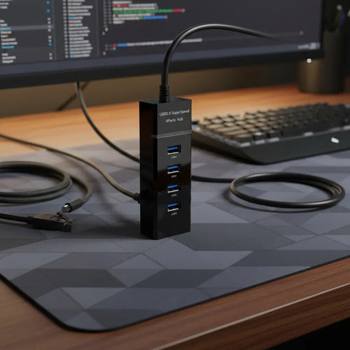 Hub Usb 3.0 4 Puertos 5 Gbps Superspeed Led Indicadores Rohs
