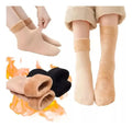 Pack X6 Pares Calcetines Térmicos Medias Termicas Polar Frio Beige Unica