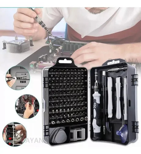 Kit Set 115 Pcs Destornilladores Pinza Precisión Magnéticos