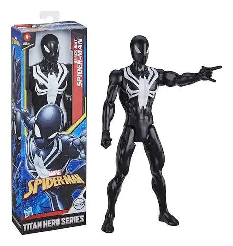 Figura Titan Hero Black Suit Warriors Marvel Hasbro