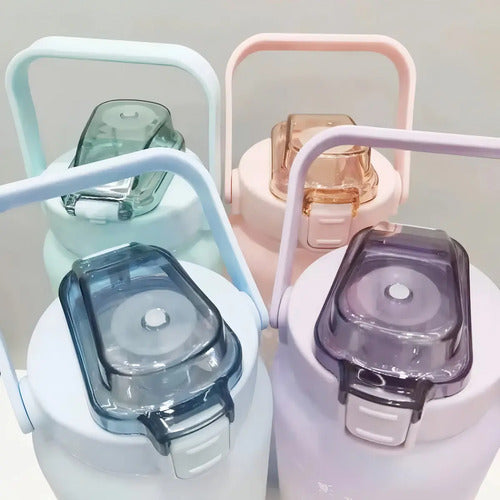 Termo Motivacional Capacidad 2 Litros Botella Color Menta