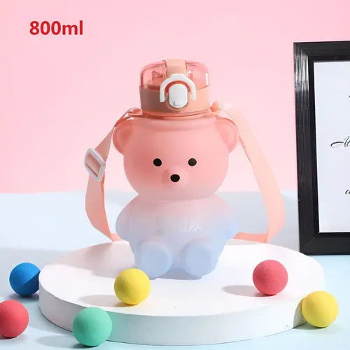 Botella De Agua Grande Oso Kawai Capacidad 1400ml