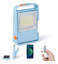 Linterna Emergencia Solar 3 En 1 Usb Recargable Foco Blanco Azul Claro