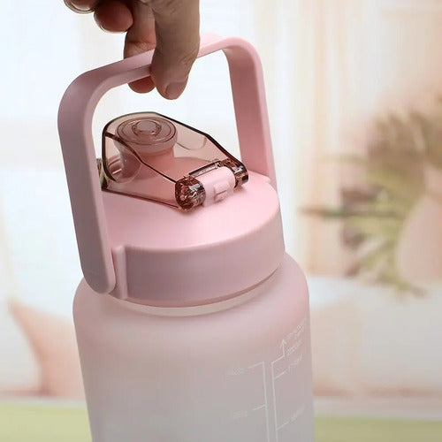 Botella De Agua Con Medidor Motivacional 2000 Ml