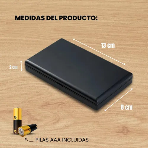 Balanza Gramera Digital Portatil Capacidad 0.1g A 500g Joyas Negro