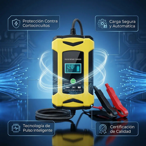 Cargador Partidor De Batería Auto Moto Portátil 12v 6a
