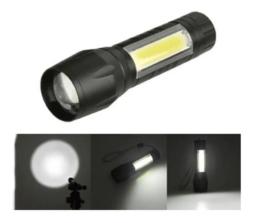 Mini Linterna Tactica Led Recargable Lampara Luz Led Blanco