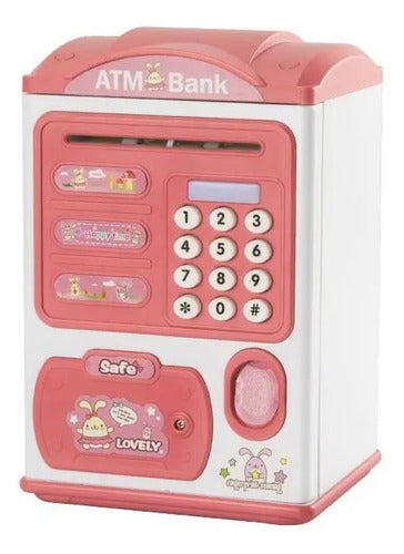 Alcancía De Ahorro Automática Sonido Huella Y Contraseña