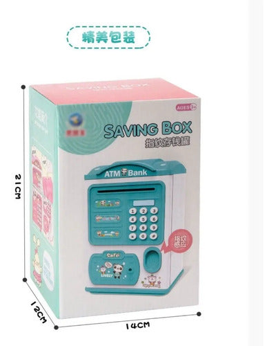 Alcancía De Ahorro Automática Sonido Huella Y Contraseña