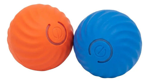 Pelota Interactiva Recargable Perros Gatos Luces Movimiento Azul