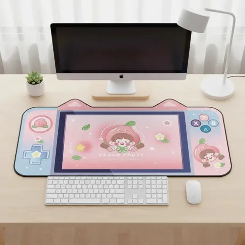 Alfombrilla Mouse Pad 90x40 Orejas De Gato Dibujos Animados