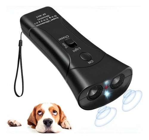 Espanta Perros Ultrasónico Adiestrador Control De Ladridos Negro