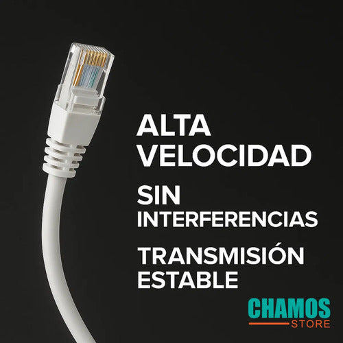 Cable De Red Rj45 Cat6e 15 Metros 4par 24awg Interior Armado