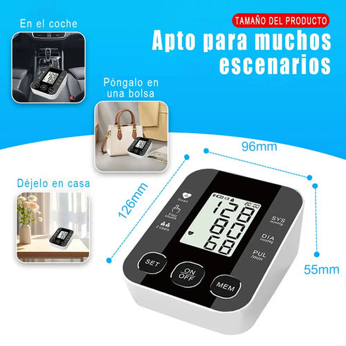 Monitor De Presión Arterial Tensiómetro Digital Automático Negro