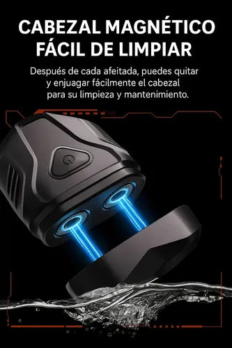 Mini Afeitadora Metal Eléctrica Recargable Portátil Viajes Negro