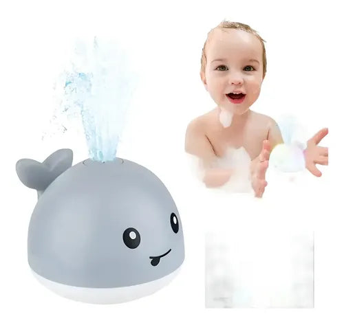Ballena Lanza Agua Con Luces Juguete De Baño Bebe Varios