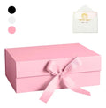 Caja De Regalo Magnética Premium Tapa Dura Lazo Y Tarjeta