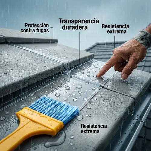 Kit X3 Sellador Impermeable Transparente Tapagoteras 300grs Transparente