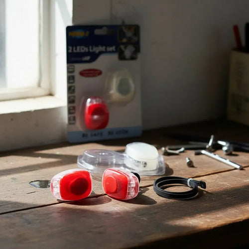 Juego De 2 Luces Led Delantera Y Trasera Para Bicicleta