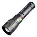 Linterna De Mano P50 Impermeable De 5.000 Lumen Carga Usb Blanco Negro