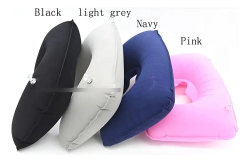 Kit De Viaje Almohada Tapones Para Oídos Y Antifaz Azul