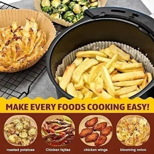 Papel Freidora 50 Unidades Forros Desechables Air Fryer 20cm