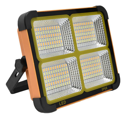Foco Led Solar Emergencia Baliza Recargable 500w Camping Amarillo Blanco Cálido