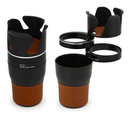 Soporte De Vasos Para Auto Organizador Giratorio 360 5 En 1