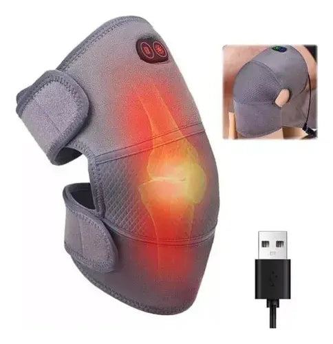 Rodillera Térmica Masajeador Alivia Dolor De Articulación Gris Oscuro