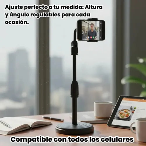 Soporte Con Base Alto Para Celulares Sobremesa O Escritorio