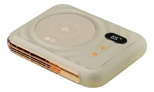 Calefactor De Mesa Eléctrico Calentador De Taza 2 En 1 Beige Plano