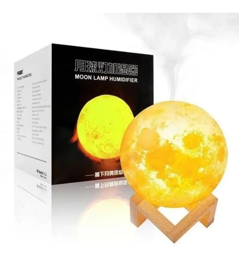 Humidificador Purificador Aire Lampara Luna 3d Blanco
